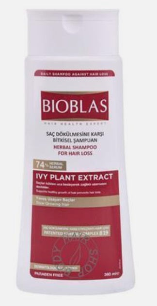 Bioblas Shampoo Ivy Phytosterol Anti-Hair Loss (Sarmasik Ozlu Sampuan)360ml