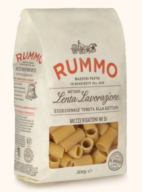 Rummo Mezzi Rigatoni | Nº 51 Pasta (Makarna) 500 Grams