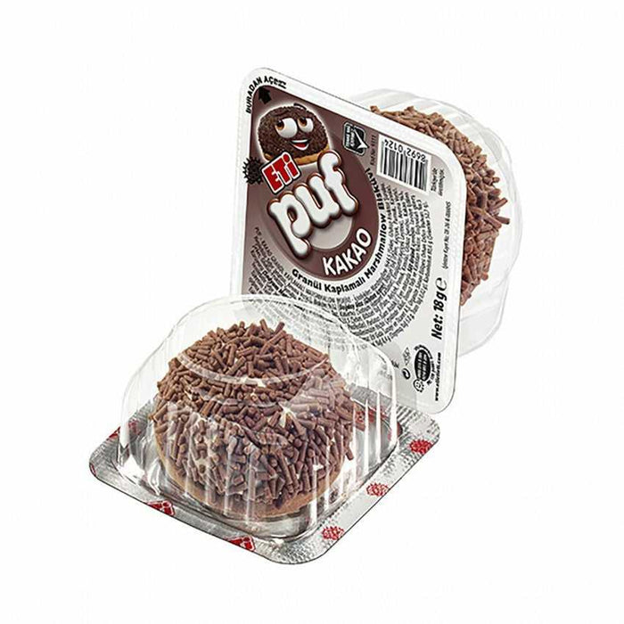 Eti Puf Cocoa Granular Coated Marshmallow Biscuit 4*18 Gr 