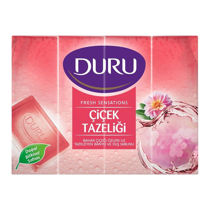 Evyap Duru Fresh Sensation Extra Flower Infusion Shower Soap Bar (Sabun) 4X150GR
