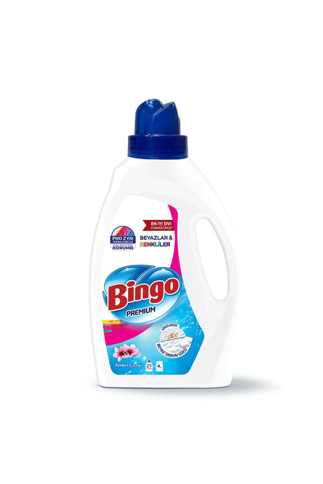Bingo Liquid Laundry Detergent Amber Cicegi  (Whites&Colors) 1755 ml