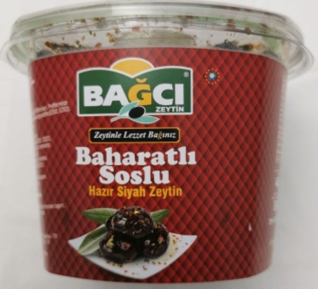 Bagci Black Olives Marinated In Herbs (Baharat Soslu Siyah Zeytin) 400 g