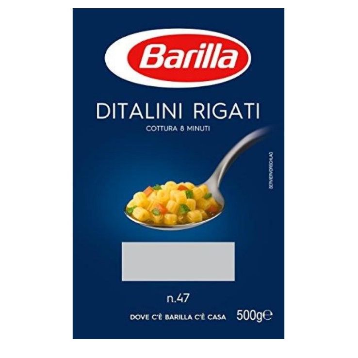 Barilla Ditalini Rigati Makarna No 47, 500 g