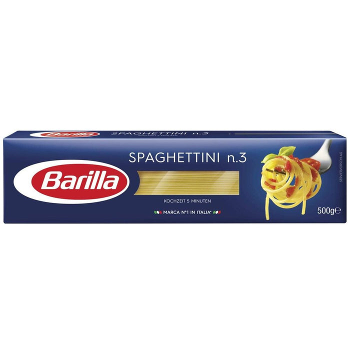 Barilla Spaghettini Pasta Number 3 (Makarna) 500 Grams