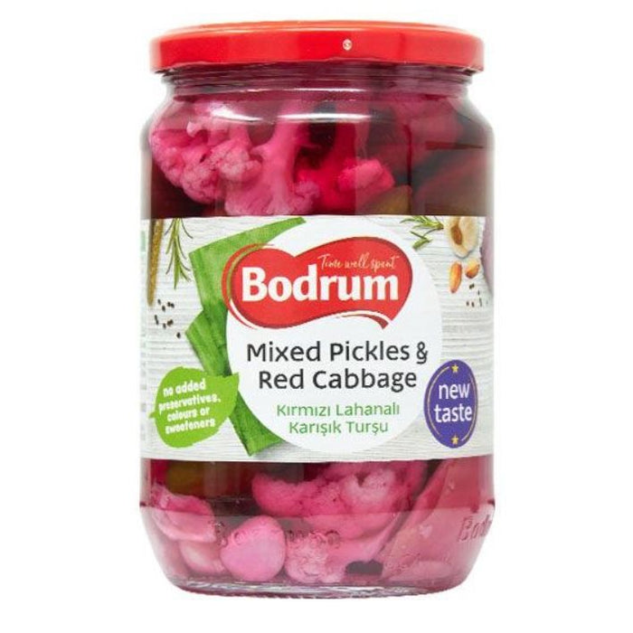 Bodrum Mixed Pickles and Red Cabbage (Kirmizi Lahanali Karisik Tursu) 720 Gram