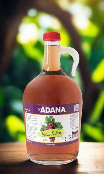 By Adana Grape Vinegar Glass Bottle (Uzum Sirkesi Cam) 1500 ml