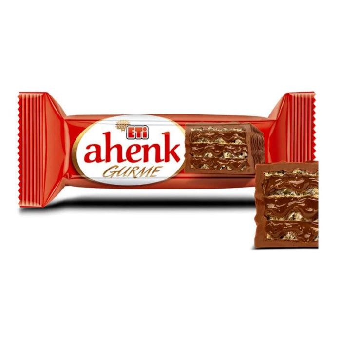Eti Ahenk Gourmet Milk Milk Chocolate & Cream Wafer Biscuit Bar (Gurme Sutlu Cikolatali Gofret) 50 Gr