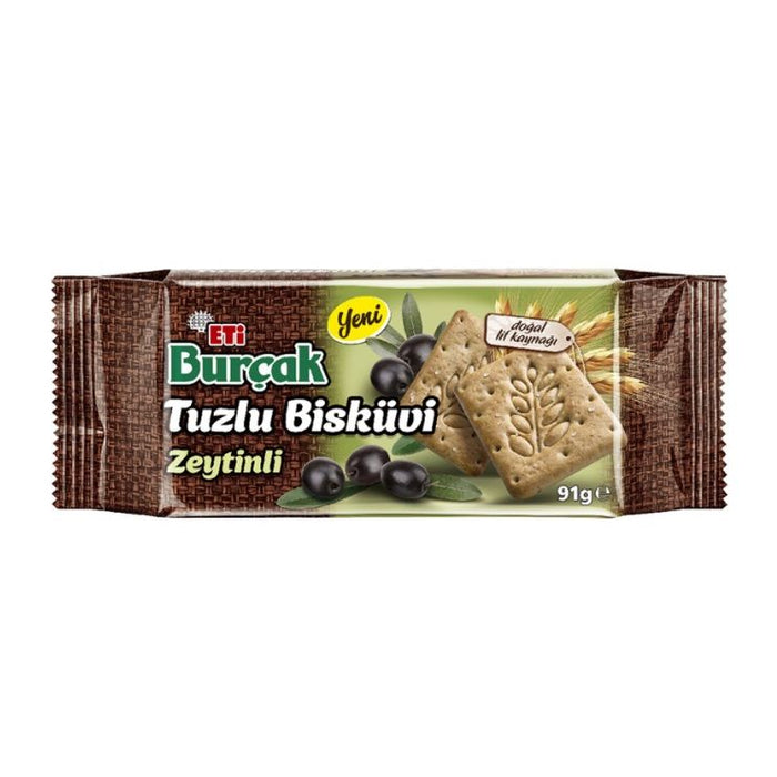 Eti Burcak Wholewheat Biscuit with Olive and Salt (Tuzlu Zeytinli Biskuvi) 91 g