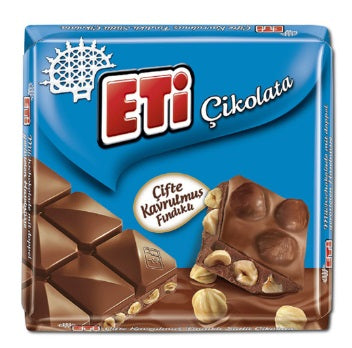Eti Milk Chocolate with Hazelnut (Findikli Kare Cikolata) 60 g