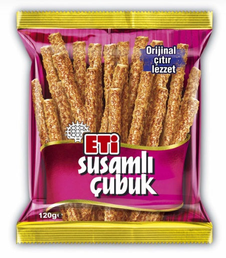 Eti Crax Sesame Stick Cracker (Susamli Cubuk Kraker) 120 Gr
