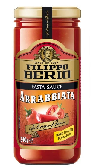 Filippo Berio Arrabbiata Pasta Sauce (Makarna Sosu) 340 Gram