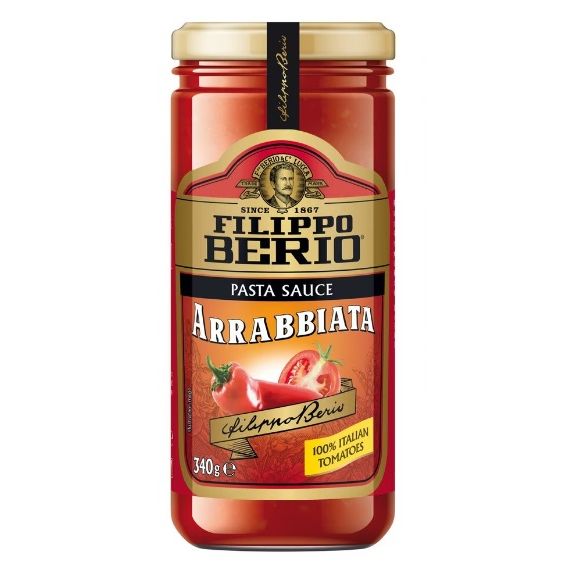 Filippo Berio Arrabbiata Pasta Sauce (Makarna Sosu) 340 Gram
