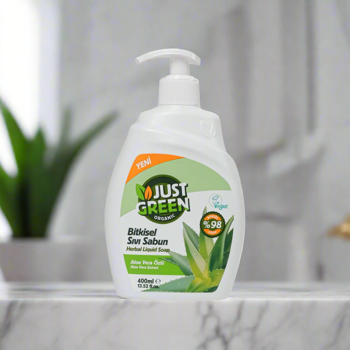 Just Green Herbal Hand Soap Aloe Vera (Doğal Sıvı El Sabunu) 400ml