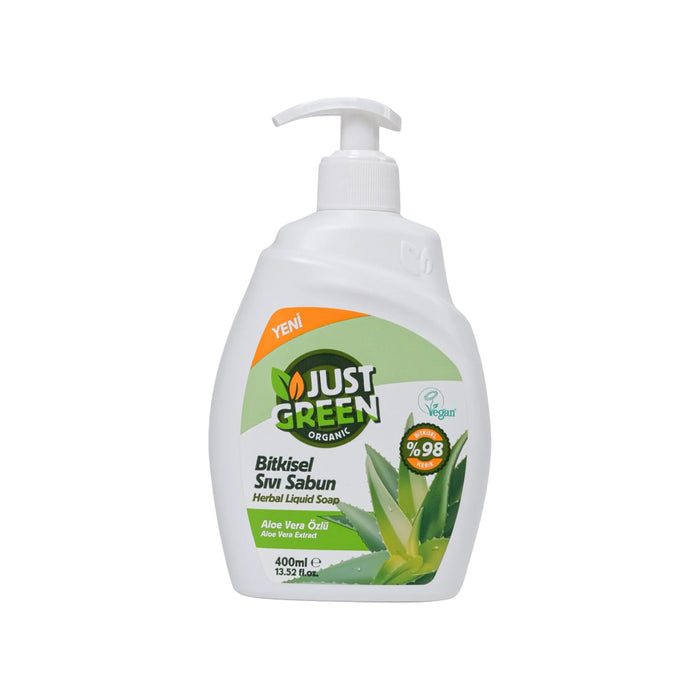 Just Green Herbal Hand Soap Aloe Vera (Doğal Sıvı El Sabunu) 400ml