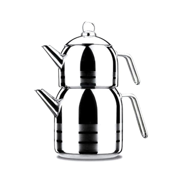 Korkmaz Astra Stainless Steel Teapot Set - Induction (Caydanlik Seti)