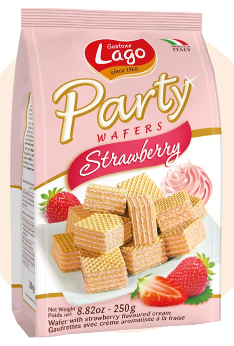 Lago Party Wafers Strawberry (Cilekli Gofret) 250 Grams