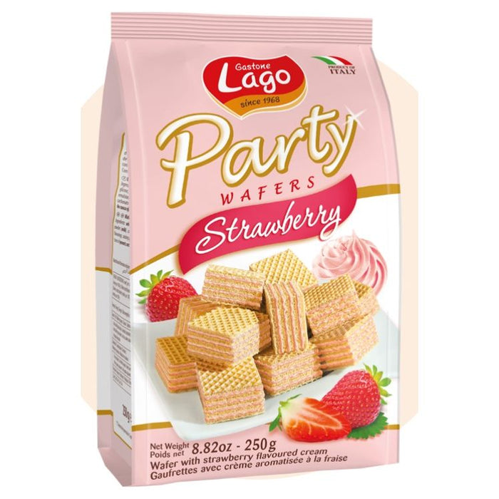 Lago Party Wafers Strawberry (Cilekli Gofret) 250 Grams