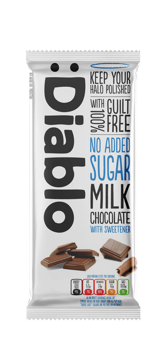 Diablo No Added Sugar Milk Chocolate 85g