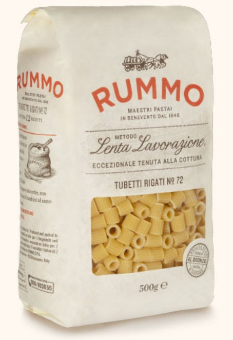 Rummo Tubetti Rigati | Nº 72 Pasta (Makarna) 500 Grams