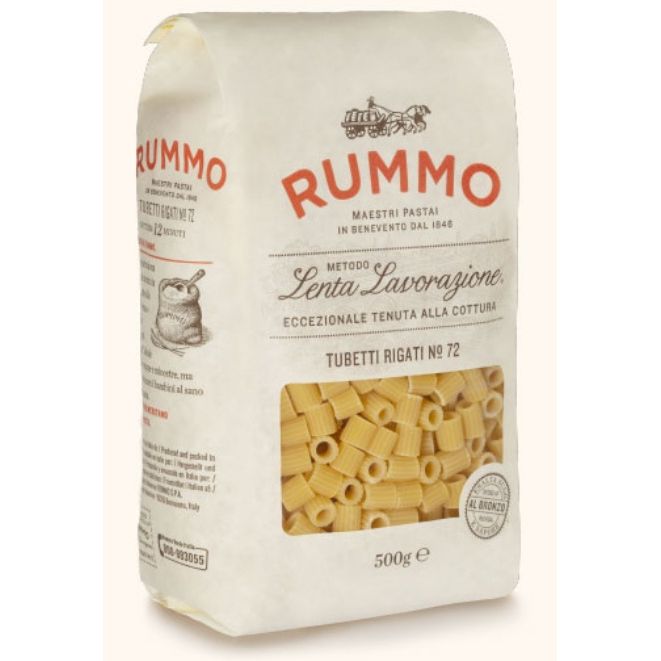 Rummo Tubetti Rigati | Nº 72 Pasta (Makarna) 500 Grams