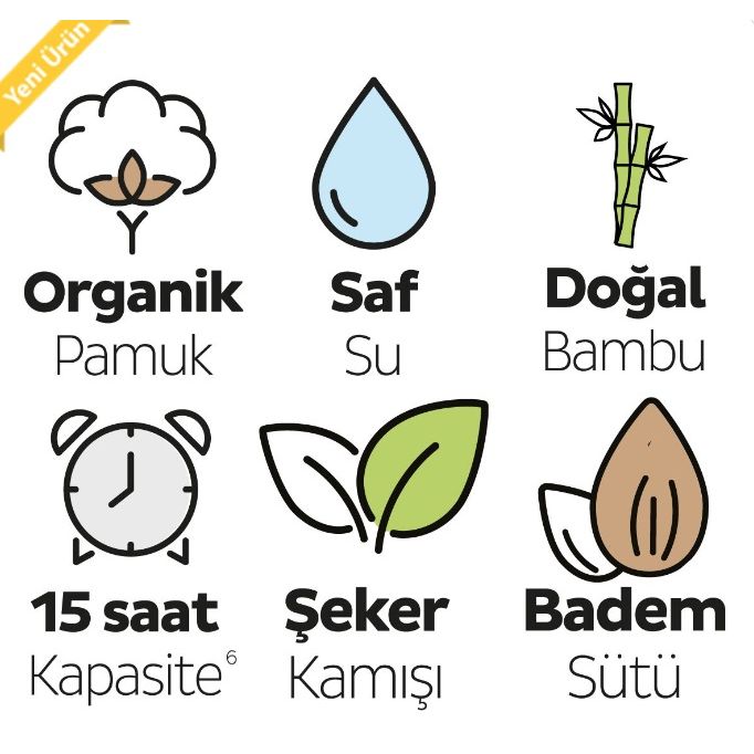 Sleepy Bio Natural Baby Velcro Diaper Junior / 11-18 Kg (Cirtli Bebek Bezi) 40 Pcs