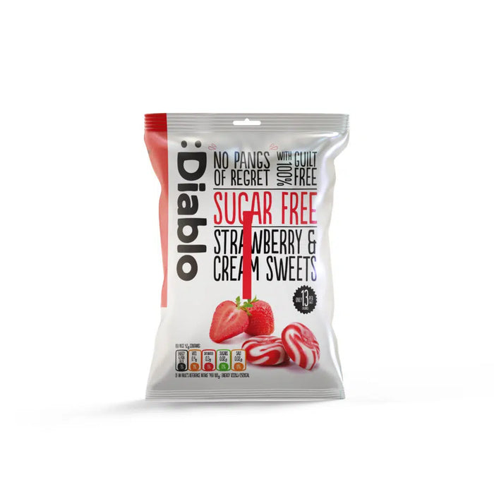 Diablo Sugar Free Strawberry & Cream Sweets 75g