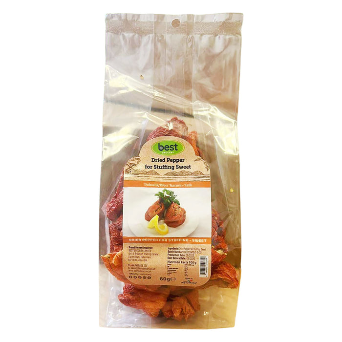 Best Dried Sweet Pepper for Stuffing (Dolmalik Kuru Tatli Biber) 60g