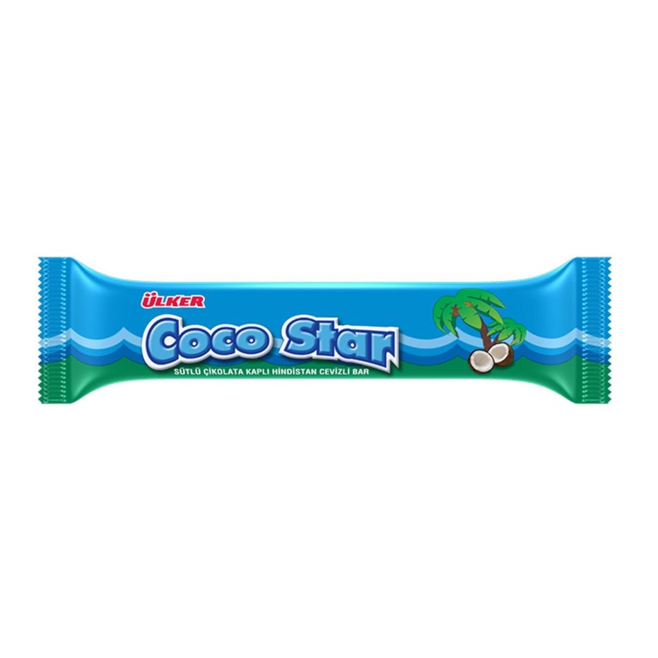 Ulker Coco Star Chocolate Coconut Bar (Hindistan Cevizli Bar) 25 Gram