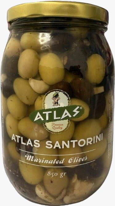 Atlas Green Olives Santorini (Santorini Yesil Zeytin) 850g