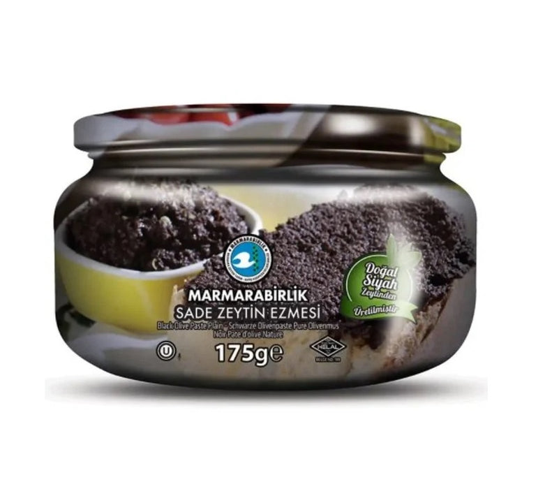 Marmarabirlik Black Olive Paste Plain Jar 175g (Sade Siyah Zeytin Ezmesi)
