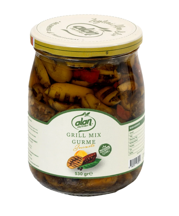 Alan Green Grilled Mix Olives (Yesil Izgara Karisik Zeytin) 530g