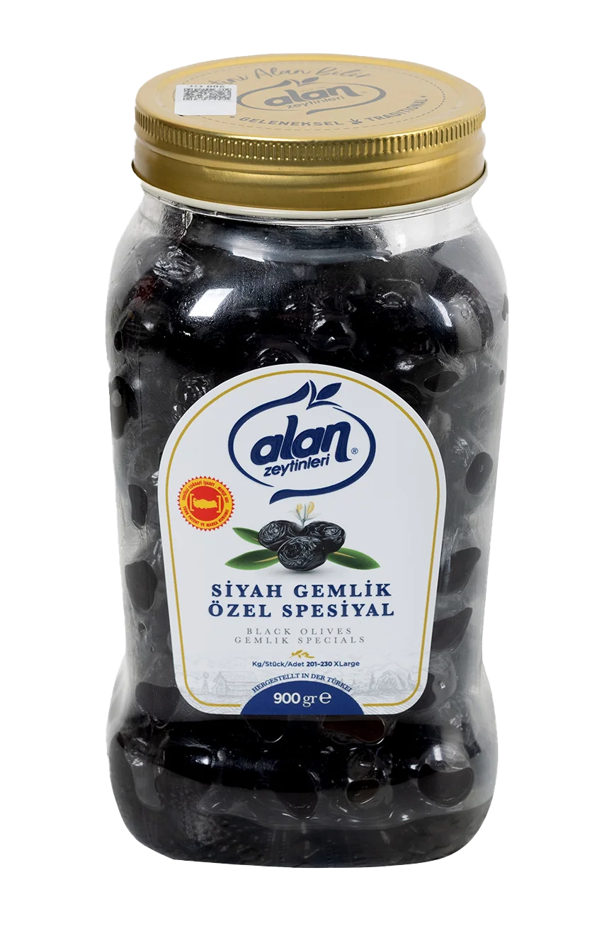 Alan Gemlik Special Premium Black Olives XL 900g | Best Grocery