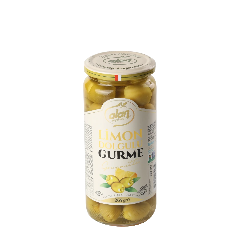 Alan Gourmet Lemon Stuffed Green Olives 265g | Best Grocery