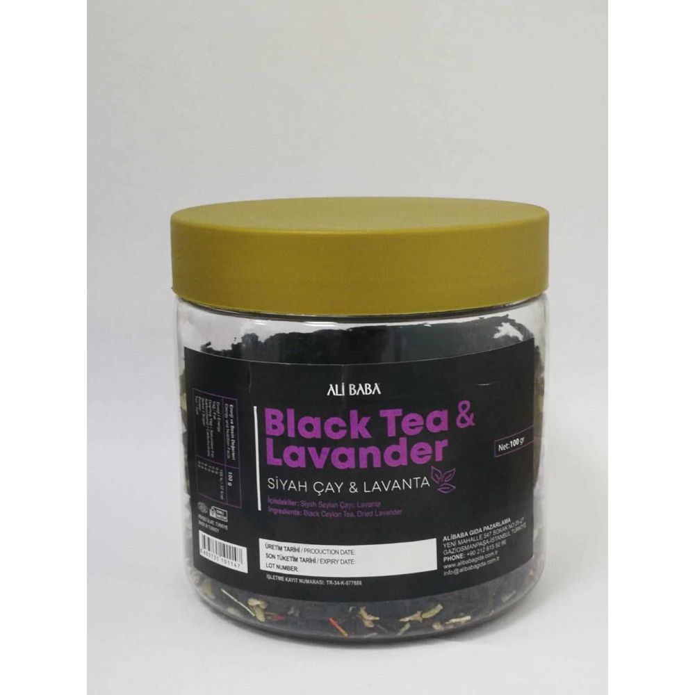 Ali Baba Black Tea and Lavender Siyah Cay Jar 100g Best Grocery