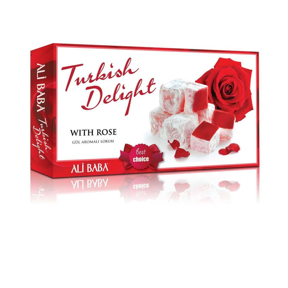 Ali Baba Rose Turkish Delight Gul Aromali Lokum 350g