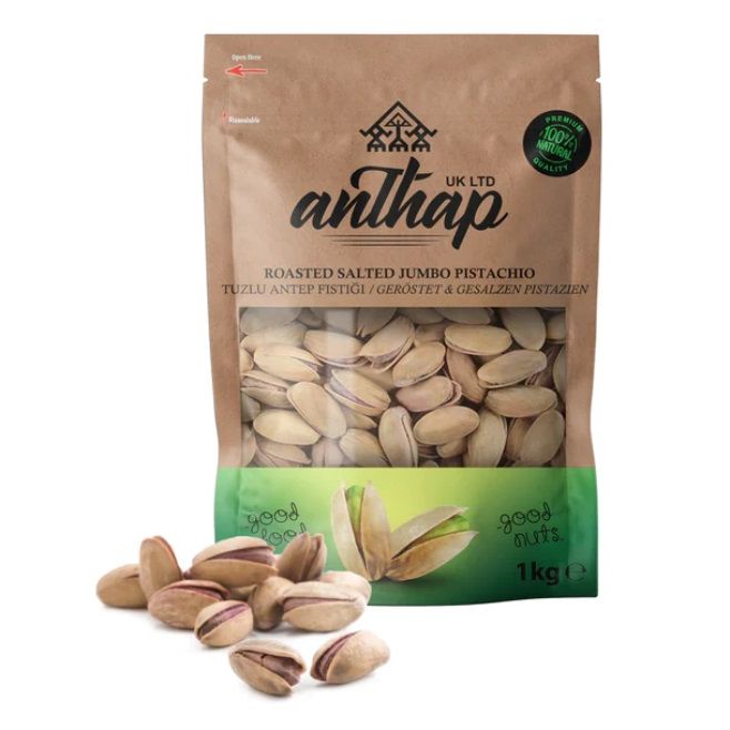 Anthap Roasted Salted Jumbo Pistachios 1kg - Best Grocery