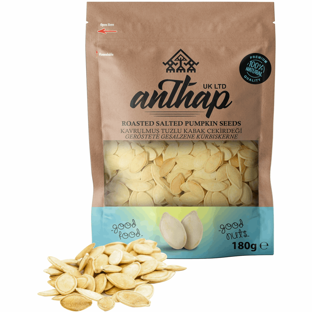 Anthap Roasted Salted Yellow Pumpkin Seeds (Kavrulmus Tuzlu Kabak Cekirdegi) 150g