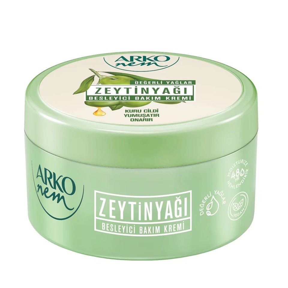 Arko Nem Olive Oil Nutritious Care Jar 250ml | 48h Moisture