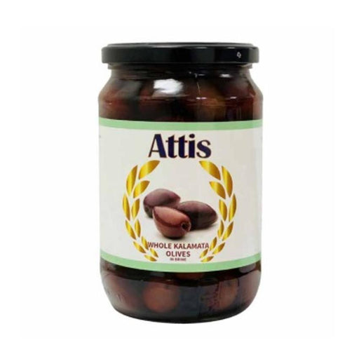 Attis Premium Greek Whole Kalamata Olives 720ml Jar | Best Grocery