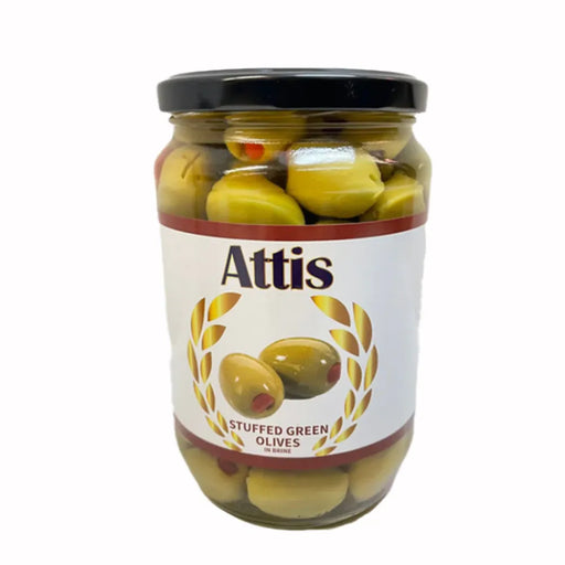 Attis Premium Green Olives Stuffed with Red Pepper 720ml | Best Grocery-(1)