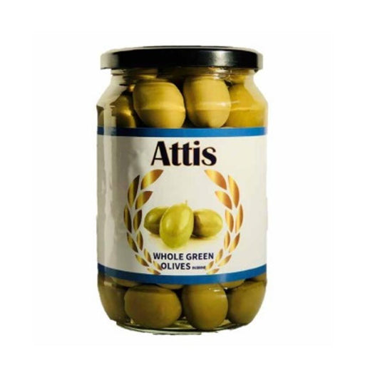 Attis Premium Mediterranean Whole Green Olives 720ml Jar | Best Grocery