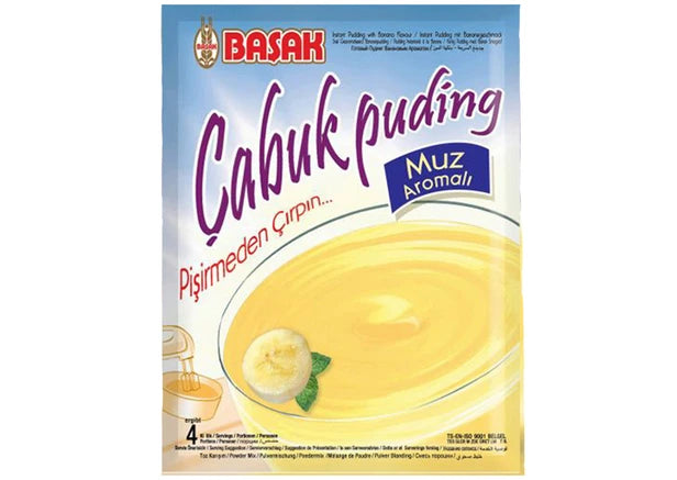 Basak Banana Flavored Instant Pudding (Puding Cabuk Muzlu) 110g