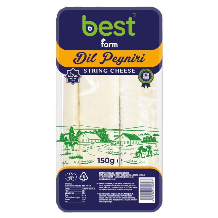 Best Farm Turkish Dil Peyniri Halal Fresh String Cheese 150g | Best Grocery