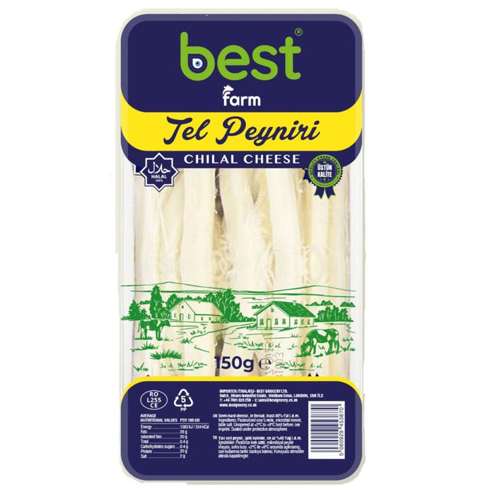 Best Farm Turkish Tel Peyniri Halal Chilal String Cheese 150g | Best Grocery