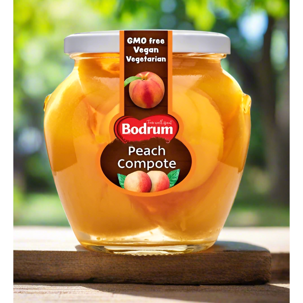 Bodrum Peach Compote Sweet Fruit Halves 680g | Best Grocery