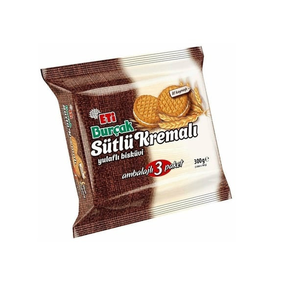 Eti Burcak Sutlu Kremali Biscuit 300g