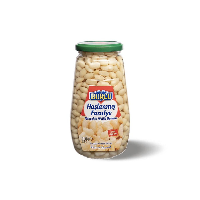 Buy Burcu Boiled White Beans Haşlanmış Fasulye 600g | Best Grocery