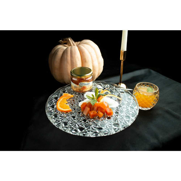 Atiye Lacin Crunchy Pumpkin Jam With Orange Homemade Natural (Citir Kabak Tatlisi Portakallı Ev Yapımı Doğal) 300 Gr