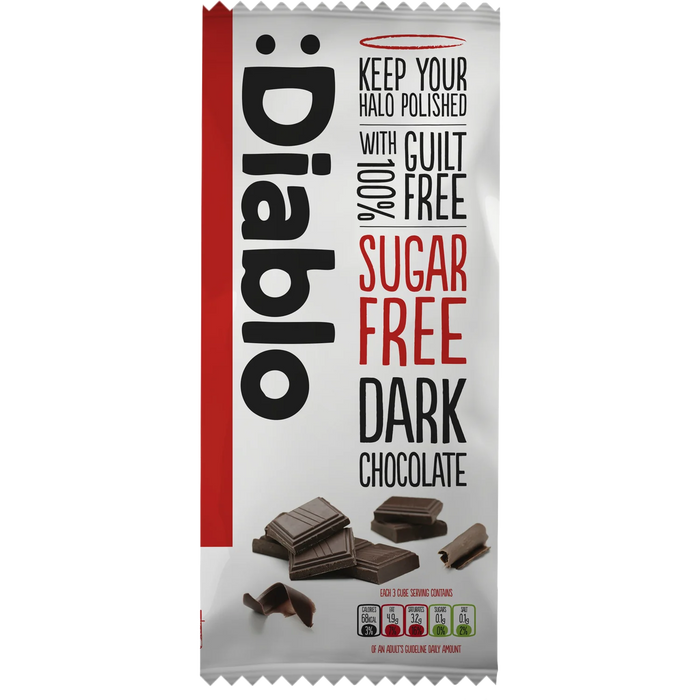 Diablo Sugar Free Dark Chocolate with Sweetener (85g)