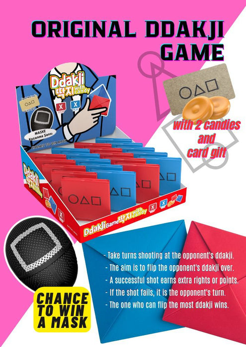 Ddakji Traditional Paper Flipping Game with Candy Display | Best Grocery